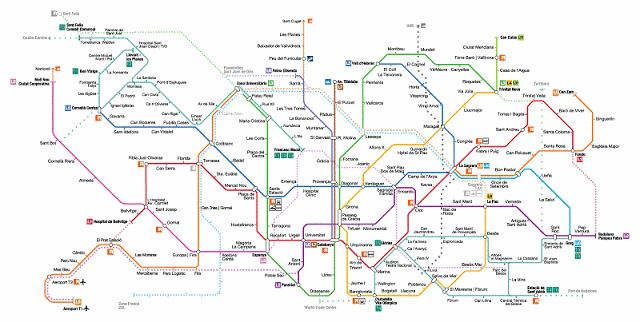 Mapa del metro de Barcelona Mapa del metro de Barcelona