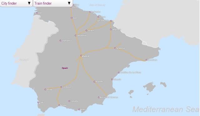 Conexiones realizadas por los trenes de RENFE Conexiones realizadas por los trenes de RENFE