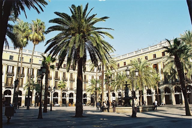 Plaza Reial en Barcelona